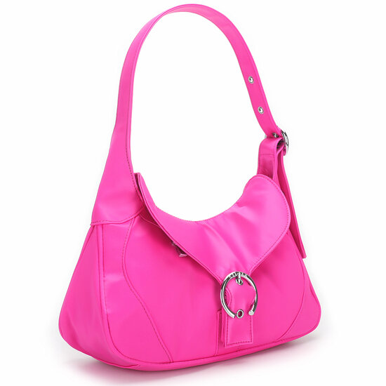 Shoulder Bag Thea Buckle Nylon Pink 1