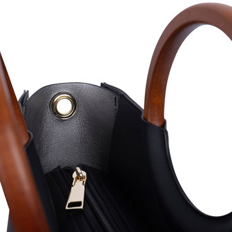 Viviana Top Handle Bag Black details