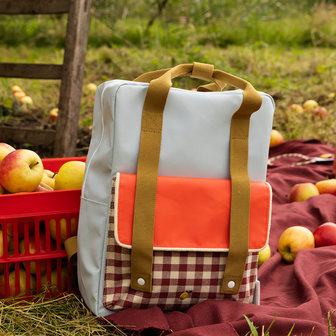 Sticky Lemon Large Backpack Gingham Pool Green + Apple Red + Leaf Green sfeerbeeld