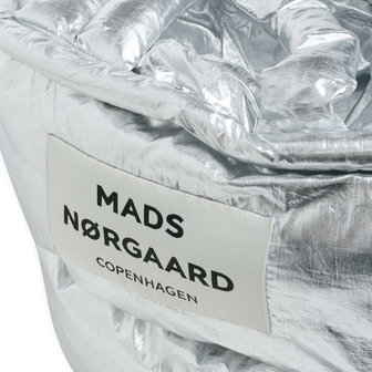 Mads Norgaard Crinkled Metal Pillow Bag Silver details