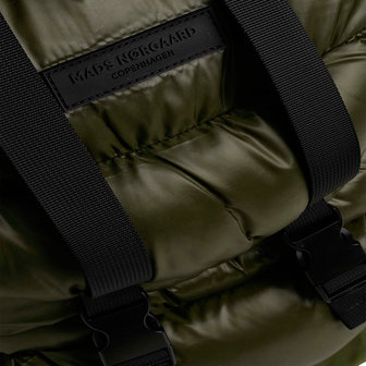 Mads Norgaard Tech Poly Columbo Bag Forest Night logo details