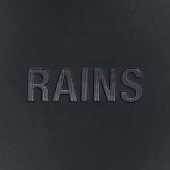 Rains Buckle Roll Top Backpack Black logo