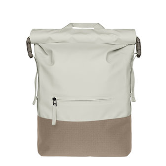 Rains Buckle Roll Top Backpack Fossil achterkant
