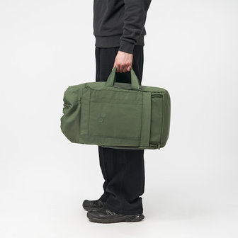 Pinqponq Blok Medium Backpack Forester Olive model man hand