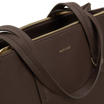 Matt and Nat Canci Purity Tote Bag Chocolate details