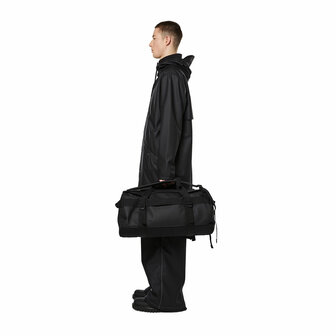 Rains Duffel Bag Small Black model man