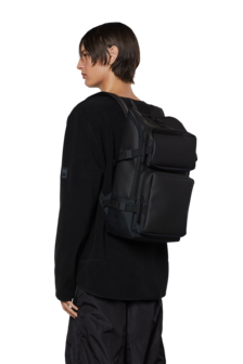 Rains Trail Cargo Backpack Black model man