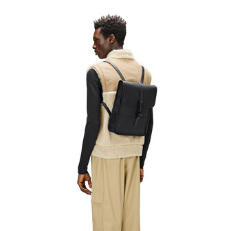 Rains Backpack Mini Black model man