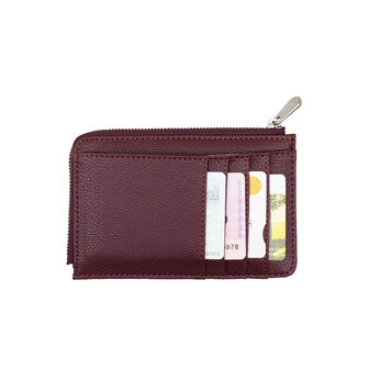 Denise Roobol Mini Zipper Wallet Burgundy achterkant