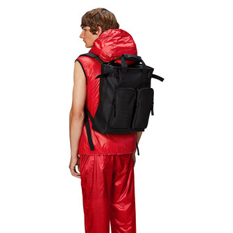Rains Texel Tote Backpack W3 Black model man