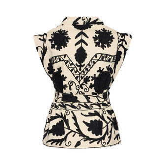 Sissel Edelbo Elsa Suzani Vest Cream/Black achterkant