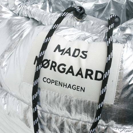 Mads Norgaard Crinkled Metal Cloud Bag Silver details
