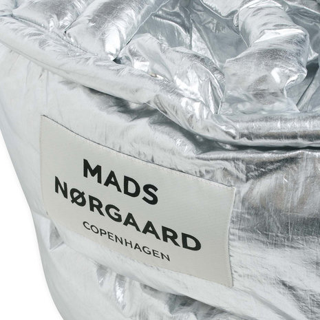 Mads Norgaard Crinkled Metal Pillow Bag Silver details