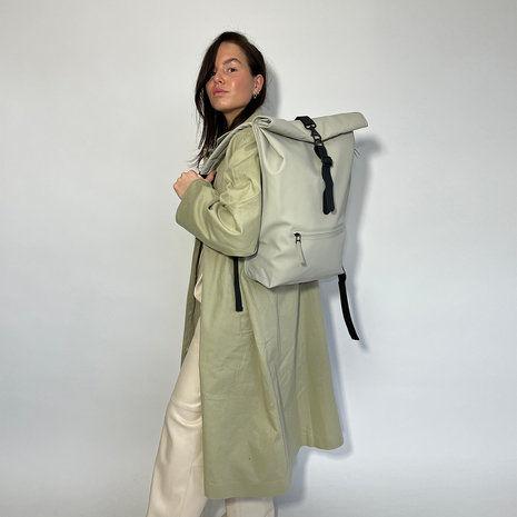 Rains Roll Top Backpack Cement