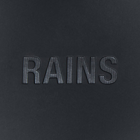Rains Buckle Roll Top Backpack Black logo