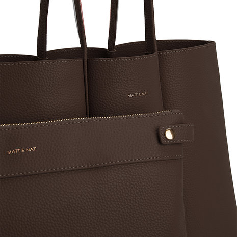 Matt and Nat Hyde Purity Tote Bag Chocolate details