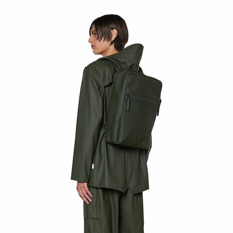 Rains Book Backpack Green model man