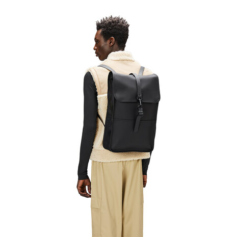 Rains Backpack Black model man