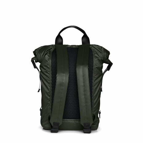 Rains Bator Puffer Backpack Green achterkant