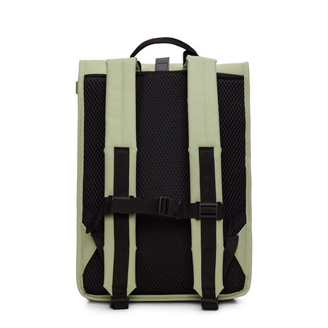 Rains Roll Top Backpack W3 Earth achterkant