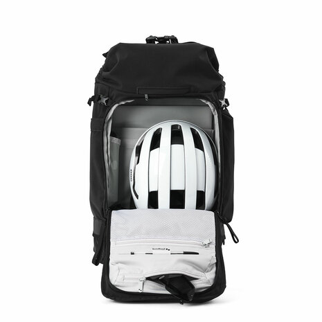 Pinqponq Komut Medium Backpack Solid Black binnenkant