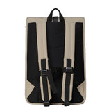 Rains Roll Top Backpack Taupe achterkant