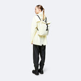 Rains Roll Top Mini Backpack Pearl model vrouw