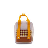 Sticky Lemon Small Backpack Gingham Chocolate Sundae + Daisy Yellow + Mauve Lilac
