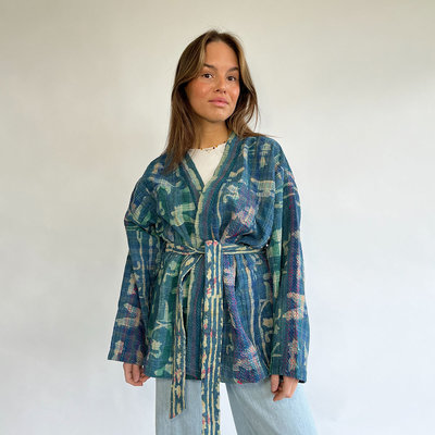 Sissel Edelbo Crow Indigo Kantha Kimono Jacket No. 195