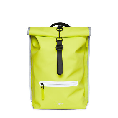 Rains Roll Top Backpack Reflective Digital Lime